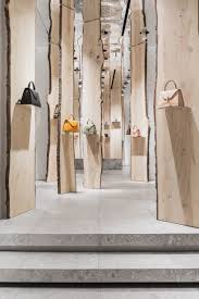 Kengo Kuma Creates Enchanted Forest Pop Up Inside Valextra S Milan Store Retail Space Design Retail Interior Store Design Interior