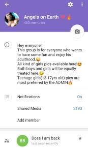 Adult group on telegram