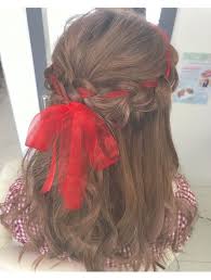 ヘアセット アリエス 新宿駅前店 aries 編み込みハーフアップ ヘアスタイリング 卒業式 髪型 アップヘア