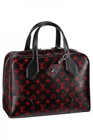 Black And Red Louis Vuitton Bag Louis Vuitton Red Black Monogram Canvas Dora Souple Mm Bag Spring 2015 Louis Vuitton Vuitton Fashion Bags