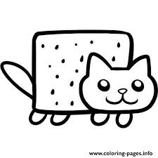 Simple Nyan Cat Coloring Pages Nyan Cat Cat Coloring Book Cat Coloring Page
