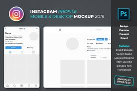 Ad Instagram Profile Mockup By Feingold Shop On Creativemarket Design Preview Present And Brand Instagram Social Media Mockup Instagram Profile Instagram