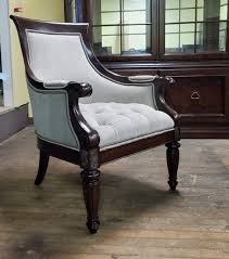 Versatile dining chair can be used in any room. Thomasville Ernest Hemingway Anson Tufted And Leather Accent Chair Davisqualityfurniture