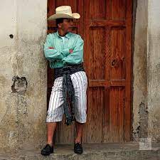 Mayan Man With Cowboy Hat Stood In Door Way Lake Atitlan Guatemala Mayan Men Traditional Outfits Hat Stand