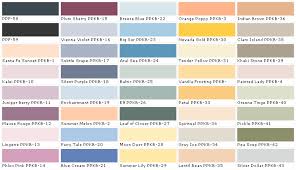 Peel and stick samples are a great way to view complementary or contrasting colors directly with your primary color. Behr Paints Behr Colors Behr Paint Colors Behr Interior Paint Chart Chip Sample Swatch Palet Paint Color Swatches Behr Colors Behr Blue Paint Colors