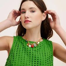 Kate Spade Chunky Charm Statement Necklace