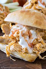 Slow Cooker Pulled Buffalo Chicken A Family Feast