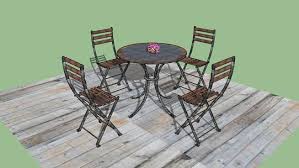 Large Preview Of 3d Model Of Bistro Table Set Bistro Table Set Bistro Table Outdoor Furniture Sets