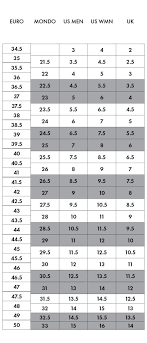 Scarpa Size Chart Scarpa Footwear New Zealand