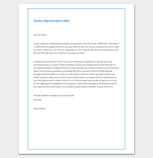 Doctor Appointment Letter Word Document Business Letter Format Lettering Business Letter