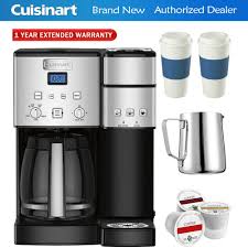 Makes tea, hot chocolate, and brewed coffee. Cuisinart Ss 15 12 Cup Coffee Maker And Single Serve Brewer Stainless W K Cups Carafe To Go Cups And Extended Warranty Walmart Com Walmart Com