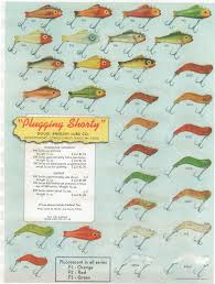 Bingo Color Charts Fishing Vintage Fishing Lures
