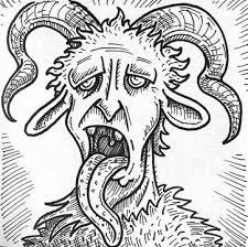 Satan lucifer grim reaper & baphomet coloring book: 31 Krampus Coloring Pages Ideas Krampus Coloring Pages Creepy Christmas