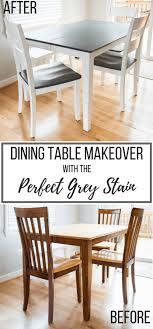 The Perfect Grey Wood Stain Dining Table Makeover Grey Dining Tables Diy Dining Table