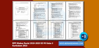 Maybe you would like to learn more about one of these? Rpp Silabus Revisi 2019 2020 Sd Mi Kelas 3 Kurikulum 2013 Dokumen Berkas Edukasi