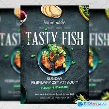Adobe photoshop cs2 or later version. Fish Restaurant Flyer Food A5 Template Free Download Photoshop Vector Stock Image Via Torrent Zippyshare From Psdkeys Com
