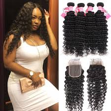 This is why it should be easy to train it to form deep waves. Deep Wave Hairstyles Brazilian Human Hair 4 Bundles With 4 4 Lace Closure Alipearl Hair