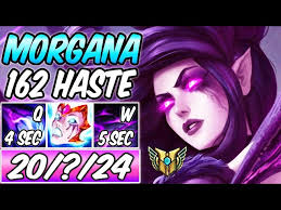 MAX HASTE MORGANA HAS ONLY 4 SEC Q COOLDOWN ( PERMA ROOT FULL CDR 162  HASTE)