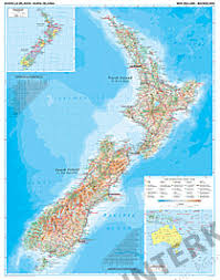 Drachen 36 drachen 35 drachen 34. Neuseeland Landkarte Physikalisch 74 X 94cm