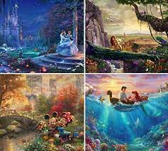 The thomas kinkade disney collection is one of the most beloved artwork series in the world. Ceaco 4 500 Piece Thomas Kinkade Disney Dreams 4 In 1 Multipack Jigsaw Puzzle Cinderella The