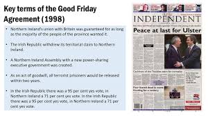 The 1998 good friday agreement brought an end to more than 30 years of conflict over british rule in the province. What Progress Was Made In Northern Ireland Ppt Download