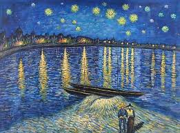 starlight over the rhone cross stitch cross stitch pattern etsy in 2021 starry night van gogh van gogh art van gogh paintings