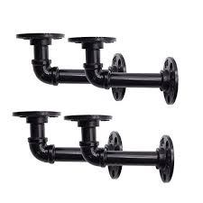 $23.99 ($12.00 per item) 8. Mincord 4pcs Pipe Bracket Industrial Diy L Black Iron Pipe Shelf Bracket Wall Mounted Wood Floating Shelf Rustic Pipe Decor For Farmhouse Shelving Hardware Heavy Duty Buy Online In Antigua
