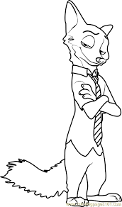 30 zootopia pictures to print and color. Nick Wilde Coloring Page For Kids Free Zootopia Printable Coloring Pages Online For Kids Coloringpages101 Com Coloring Pages For Kids