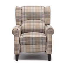 Fabric covered recliners are available in many different colors and styles. Eden Fabric Recliner Armchair In Beige Tartan