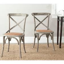 Safavieh Franklin Distressed Colonial Walnut X Back Dining Chair Set Of 2 Amh9500d Set2 The Home Depot Oak Dining Chairs Black Dining Chairs Farmhouse Chairs