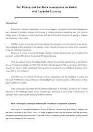 Pdf Karl Polanyi And Karl Marx Assumptions On Market And Capitalist Economy
