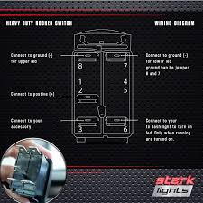 We will now go over the wiring diagram of a rocker switch, so that you can know how rocker switches are internally constructed. Amazon Com Winch Power Blue Stark 5 Pin Laser Etched Led Rocker Switch Dual Light 20a 12v On Off Automotive