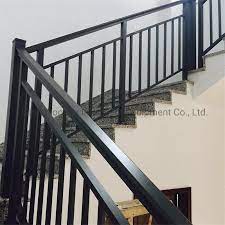 Aluminum, iron, or steel railings are a popular choice among deck builders. China Simple Design Outdoor Metal Wrought Iron Stair Railing Price China Railing Balcony Railing