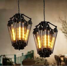 Industrial Metal Steampunk Pendant Hanging Lamp 4 8 Light Edison Bulb Chandelier Ebay