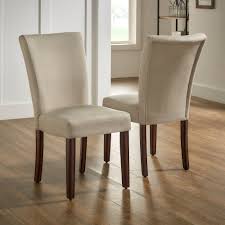 The lovely, simple design of this parsons chair embraces the concept that elegance shouldn't be complicated. Upholstered Parsons Dining Chairs Set Of 2 Grey Fabric By Inspire Q Bold Inspire Q Home