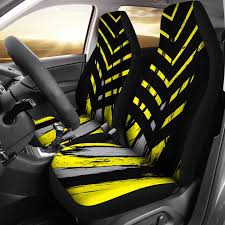 Black And Yellow Car Seats Racing Style Urban Yellow Black Stripes Vibes Car Seat Covers In 2020