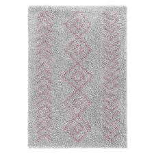 No projects, in 1 queue. Shaggy Hochflor Teppich Im Ethno Boho Rosa Grau Design 8685pg