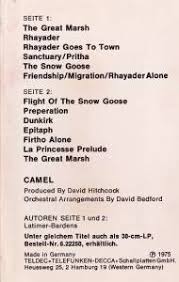 We have song's lyrics, which you can find out below. The Snow Goose Tape 1975 Von Camel