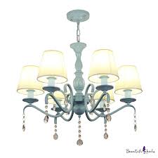 Nautical Chandelier 6 Light Shaded Chandelier Light With Crystal Balls In Teal Finish Beautifulhalo Com