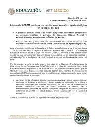 El anuncio se da a dos días de las elecciones federales y locales del domingo, y a tres de que comience el regreso a clases presenciales en la capital del país. Atty6epca9esvm