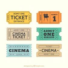 retro cinema tickets ステッカーデザイン チケットデザイン クーポンデザイン