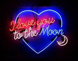 I Love You To The Moon Back Neon Signs Neon Quotes Neon Words