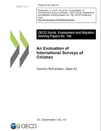 Richardson D And Ali N 2014 An Evaluation Of International Surveys Of Children Paris Organisation For Economic Cooperat Surveys Evaluation Baltic States