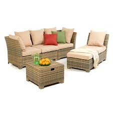 Tidewater 6pc Wicker Modular Seating Set Outdoor Furniture Sets Patio Seating Sets Patio Seating
