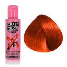 A deep blood red hair dye that can give burgundy tones to virgin unbleached hair; Crazy Color Semi Permanent Hair Dye Coral Red Amazon De Beauty