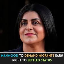 Our new Home Secretary Shabana Mahmood, now responsible for immigration. I  think we all know her views