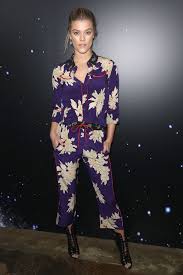 Nina Agdal Im Jumpsuit Nina Agdal Wollpullover Daunen Jacke