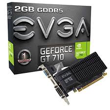 Evga Geforce Gt 710 2gb Gddr5 Passive Low Profile Graphics Card 02g P3 3712 Kr Graphic Card Low Profile Profile