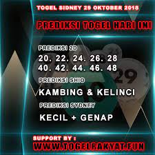 Prediksi Togel Sidney Hari Ini 29 Oktober 2018 Togelhariini S Blog