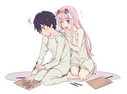 Find darling in the franxx wallpapers hd for desktop computer. Wallpaper Darling In The Franxx Code 016 Hiro Zero Two Darling In The Franxx 1406x1043 Ladyvermilion 1337869 Hd Wallpapers Wallhere